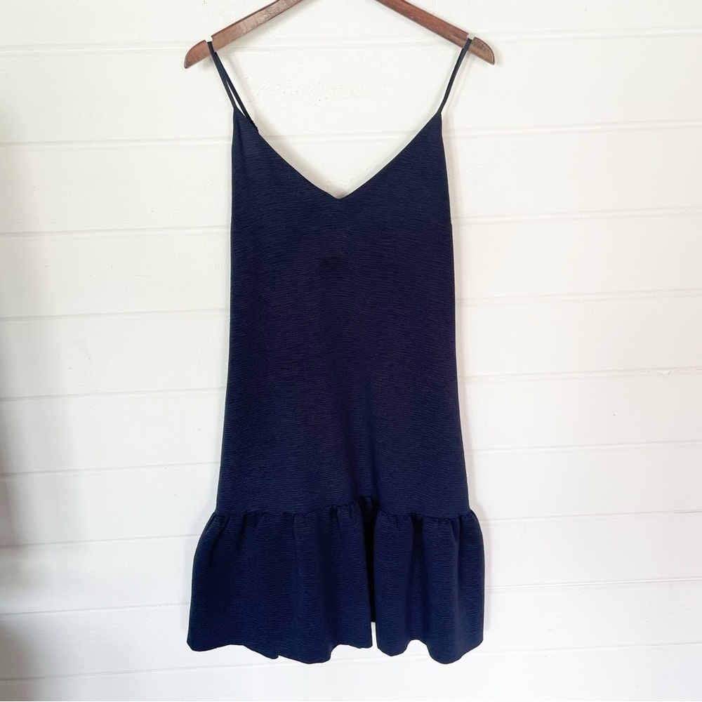 Samsoe Samsoe Judith Short Sleeveless V-Neck Dress in Night Sky Size Medium